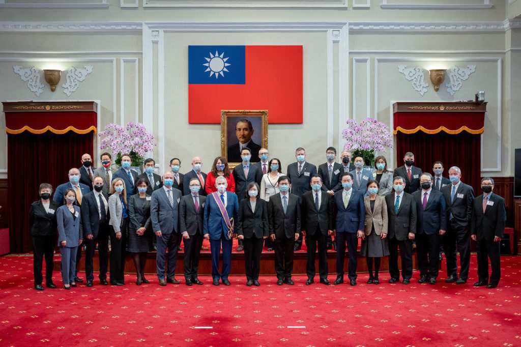 The 2023 Chairman's Delegation Posing with President Tsai