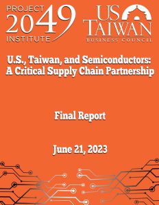 Final Report Cover -U.S., Taiwan, and Semiconductors A Critical Supply Chain Partnership